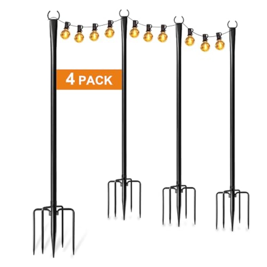 Hanging Outdoor Lighting - String Light Poles for Outside Thickened