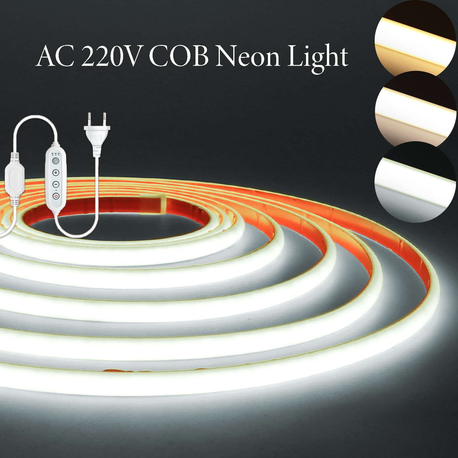 Outdoor Lighting Uk - 220V COB Led Strip Dimmable 288LEDs/m