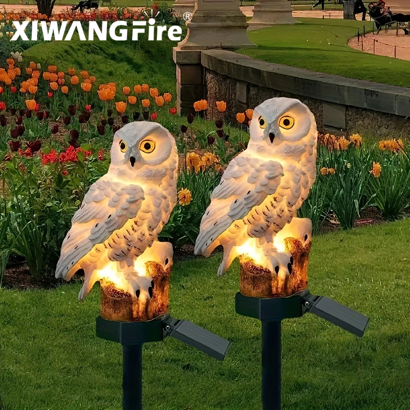 Outdoor Lighting And Landscape - Solar Owl Statue Garden Light LED