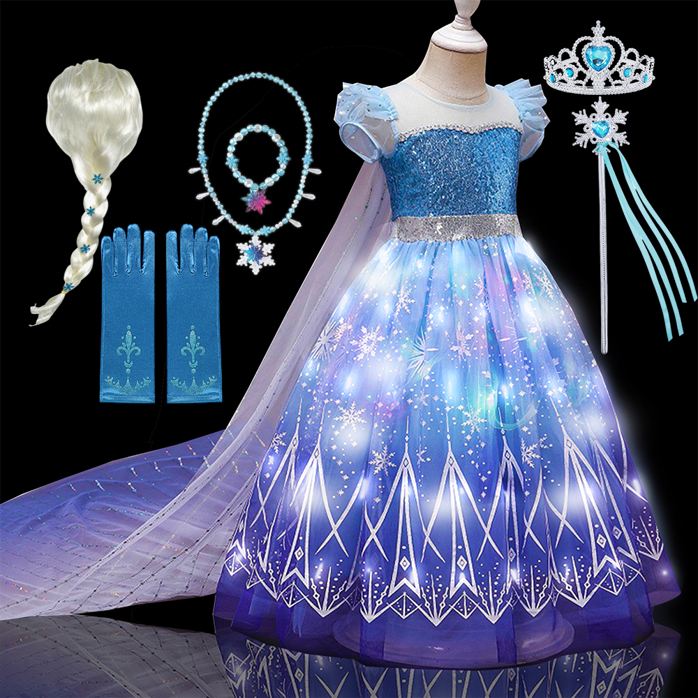 Outdoor Lighting Halloween - Kids Copslay Elsa LED Light Up