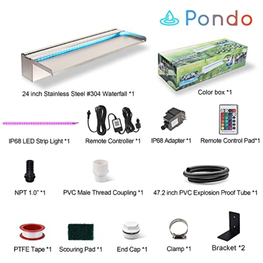 Outdoor pool waterfall spillwa - Outdoor Lighting Install recensie en prijs