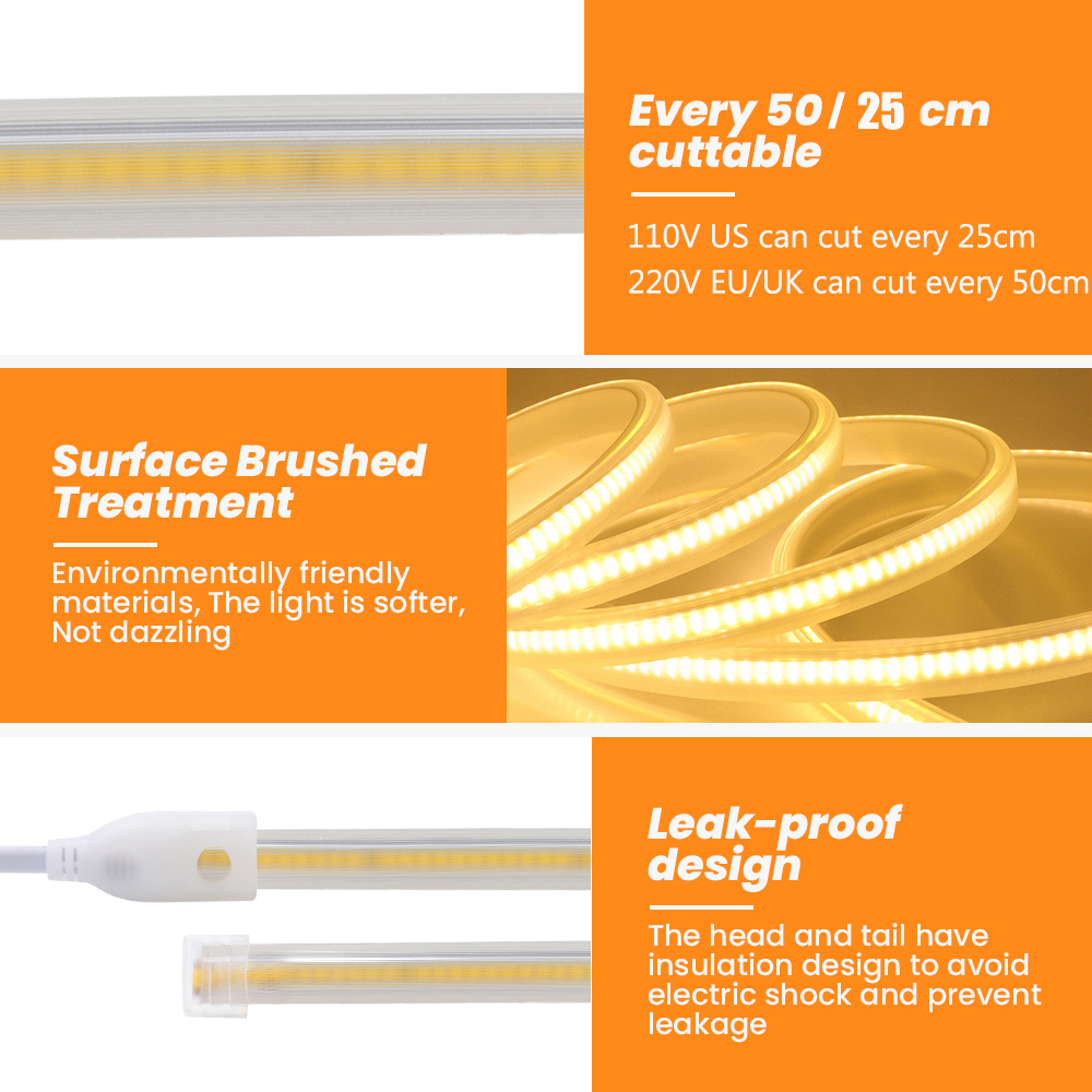 COB LED Strip 110V 220V Flexib - Outdoor Lighting Uk recensie en prijs