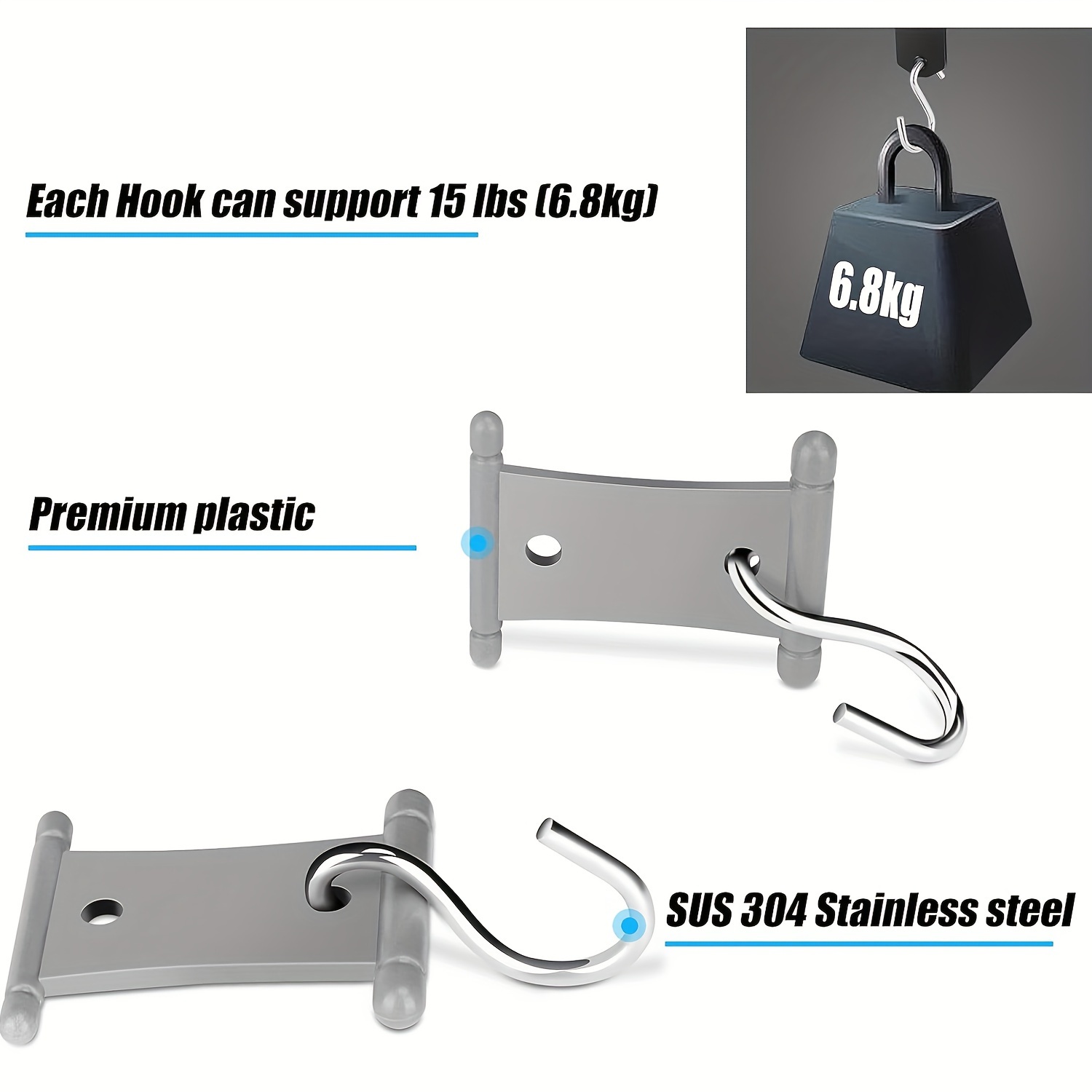 4/8Pcs S-Shaped Camping Awning - Outdoor Lighting Hooks recensie en prijs