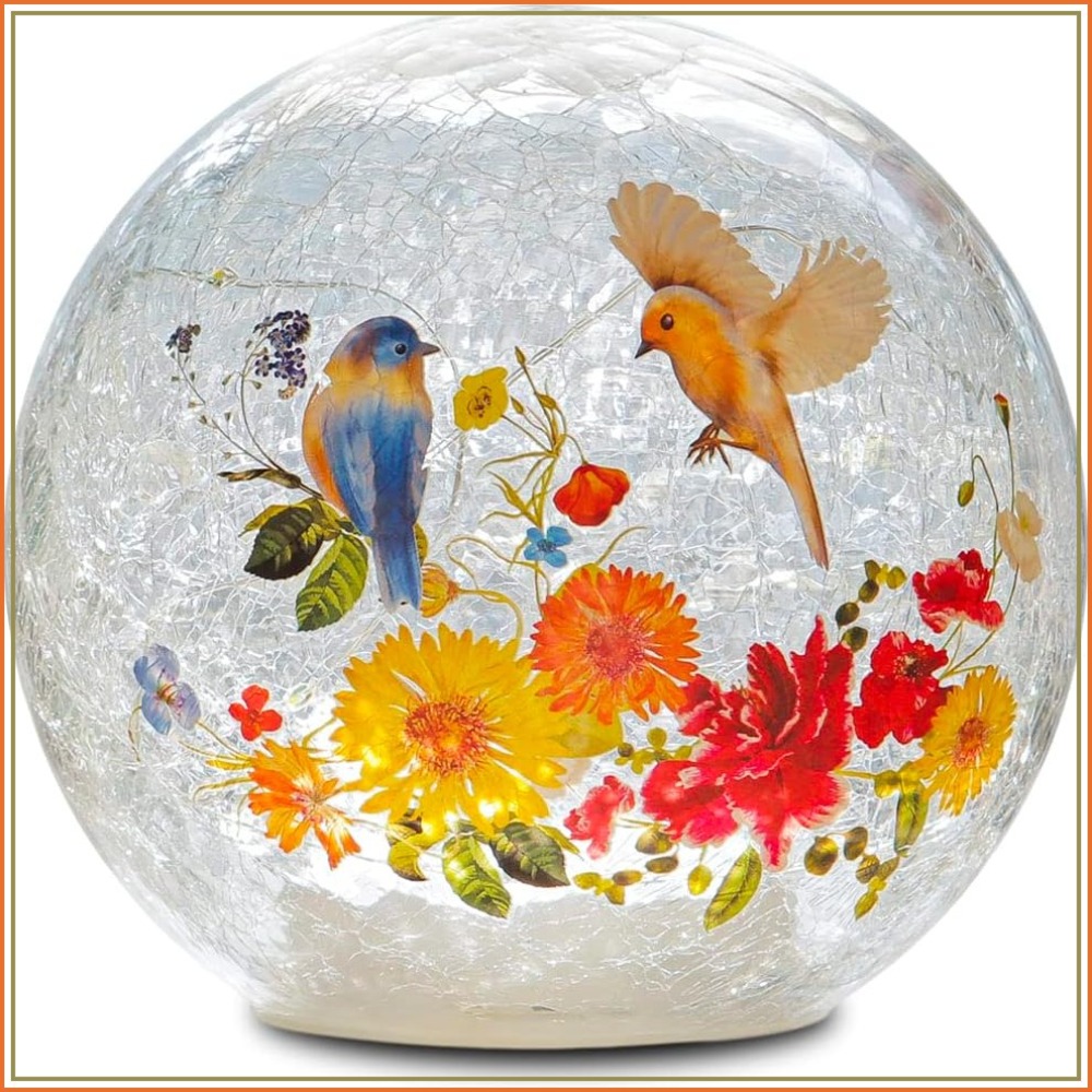 Crackle Glass LED Night Light  - Outdoor Lighting Battery Operated recensie en prijs