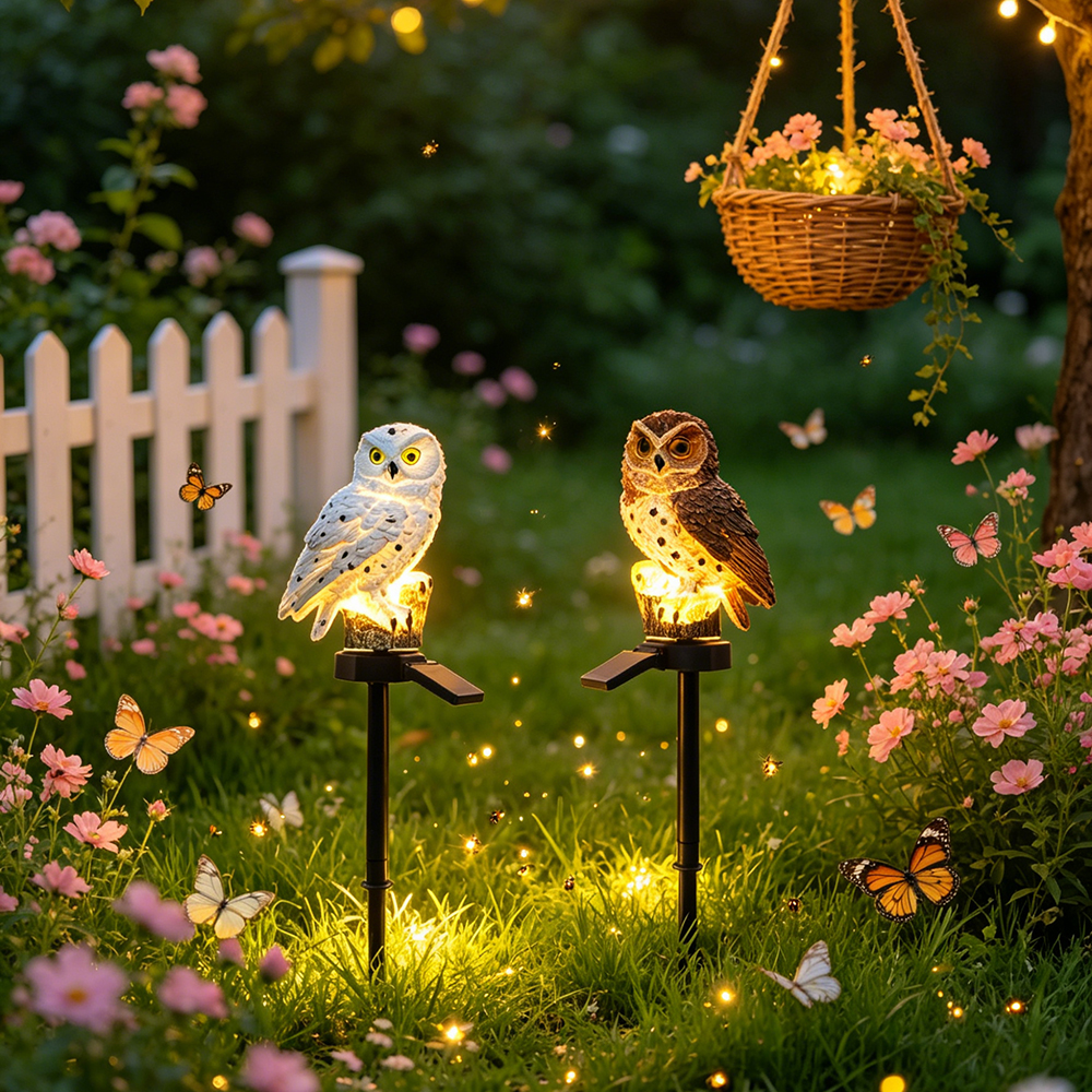 Owl Solar Light, Resin Owl Gro - Outdoor Lighting Landscape recensie en prijs