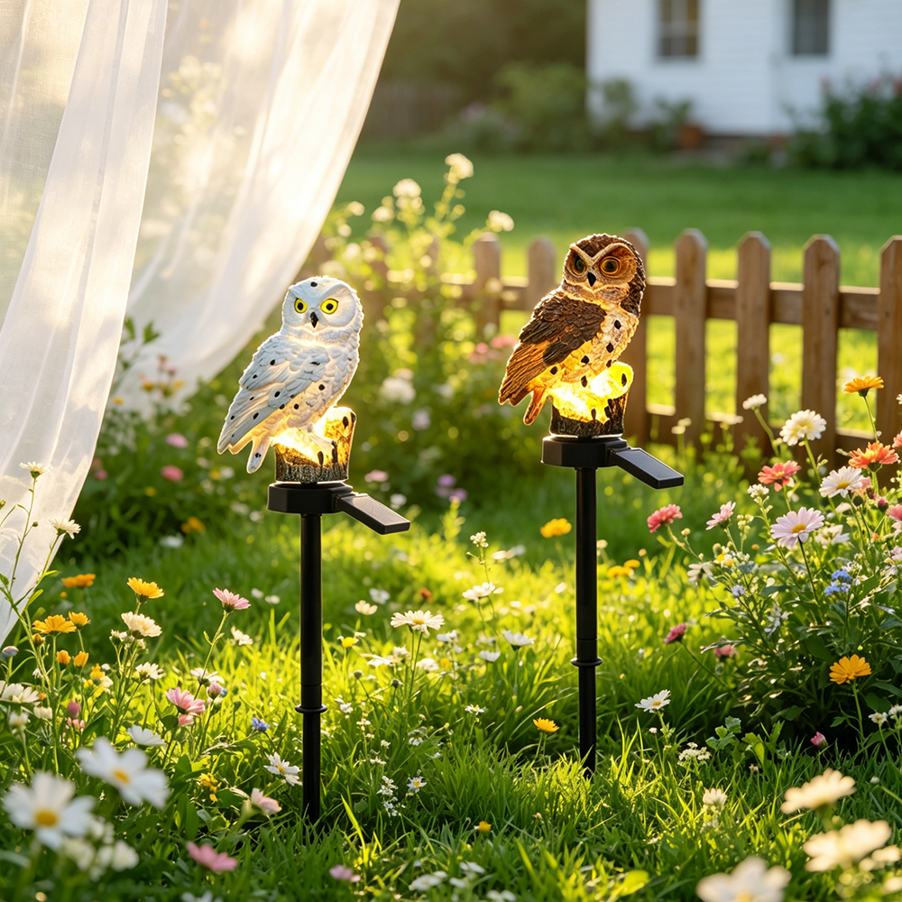 Owl Solar Light, Resin Owl Gro - Outdoor Lighting Landscape recensie en prijs