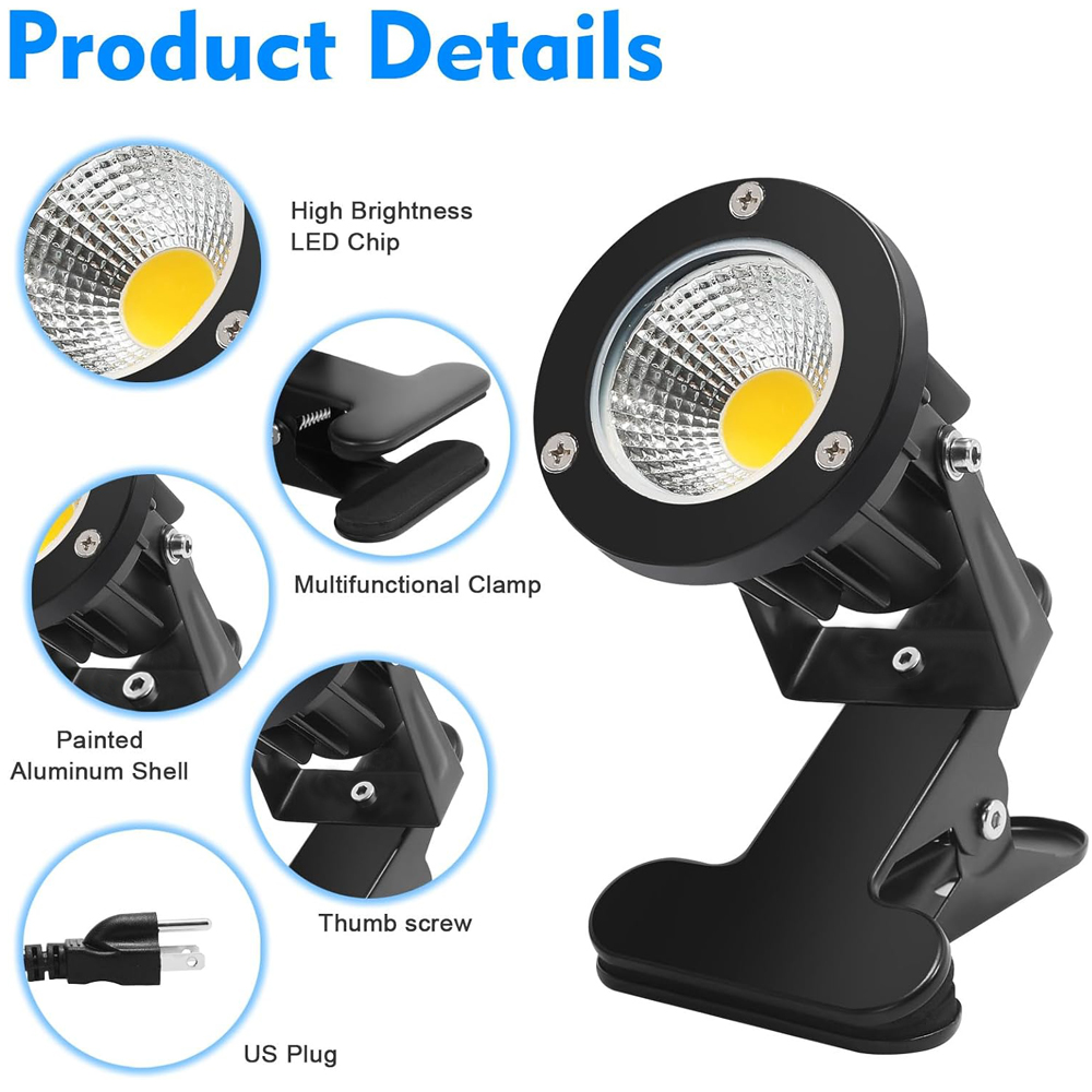 Clip On Spot Light Plug in Wat - Outdoor Lighting Uk recensie en prijs
