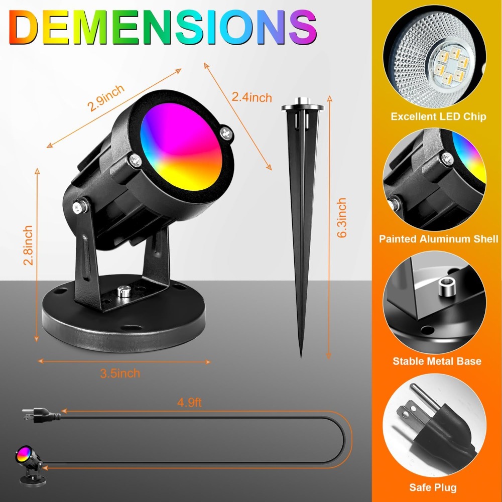 RGBW 8W LED Spotlight with Rem - Outdoor Lighting Landscape recensie en prijs