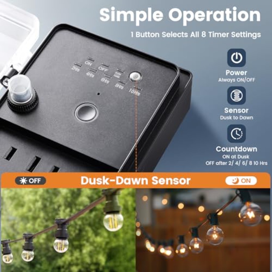 Outdoor Power Stake Dusk to Da - Outdoor Lighting No Outlet recensie en prijs
