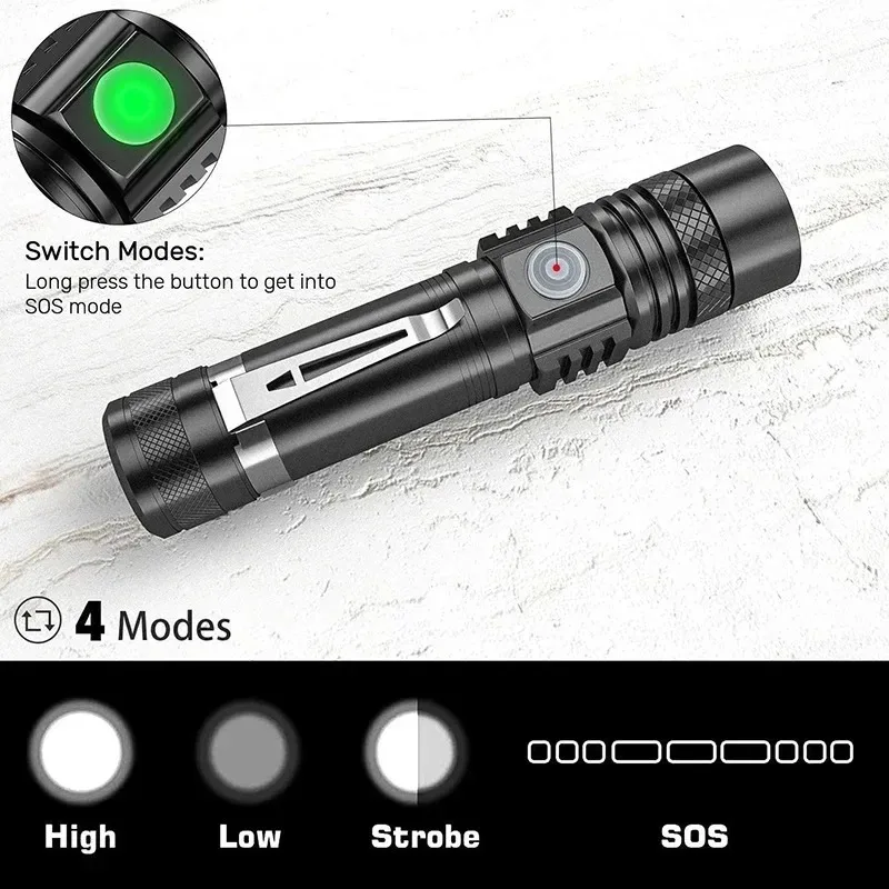 T6 LED Rechargeable Flashlight - Outdoor Lighting Landscape recensie en prijs
