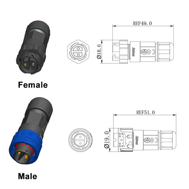 2Pin M16 Power Connector Self- - Outdoor Lighting Wire Connectors recensie en prijs