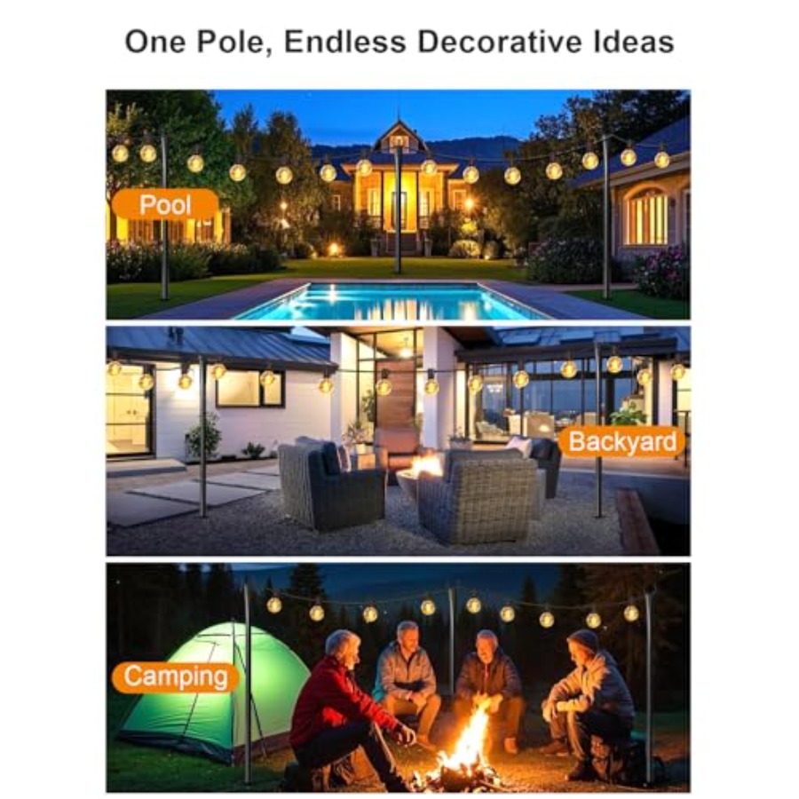 String Light Poles for Outside - Hanging Outdoor Lighting recensie en prijs