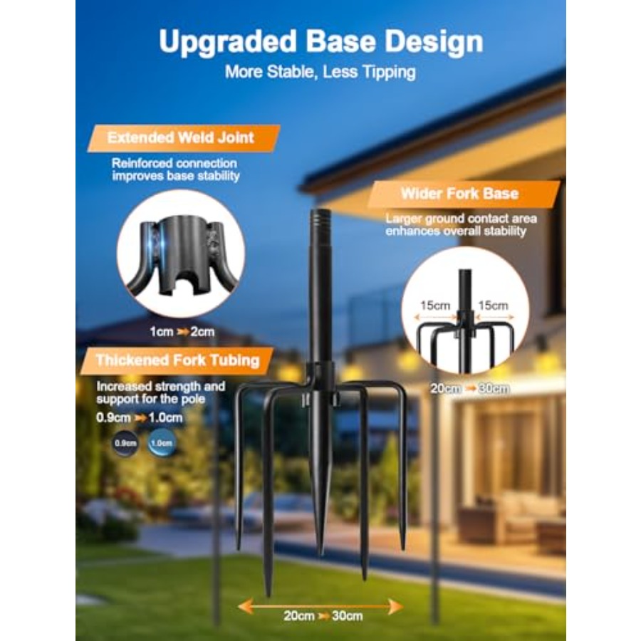 String Light Poles for Outside - Hanging Outdoor Lighting recensie en prijs