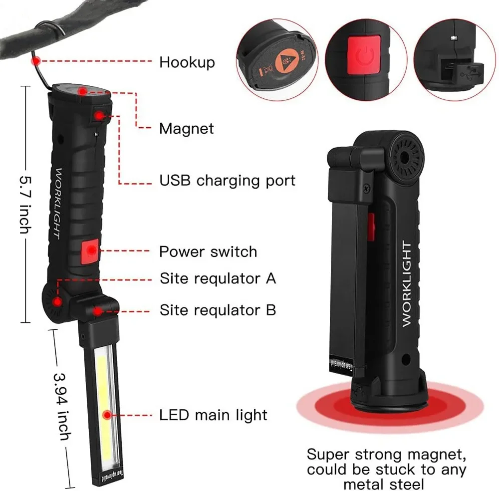 Portable COB LED Flashlight US - Hanging Outdoor Lighting recensie en prijs