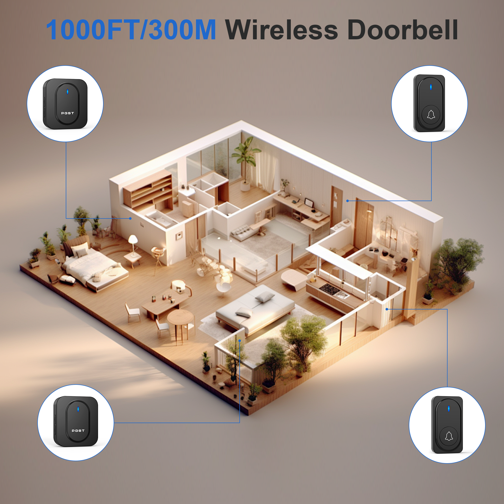 PGST Wireless Doorbell 36 Chim - Outdoor Lighting Install recensie en prijs
