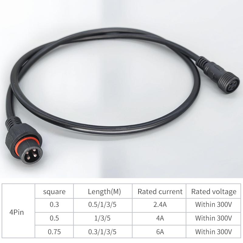 Male Famale Plug Cable 4Pin Wa - Outdoor Lighting Wire Connectors recensie en prijs