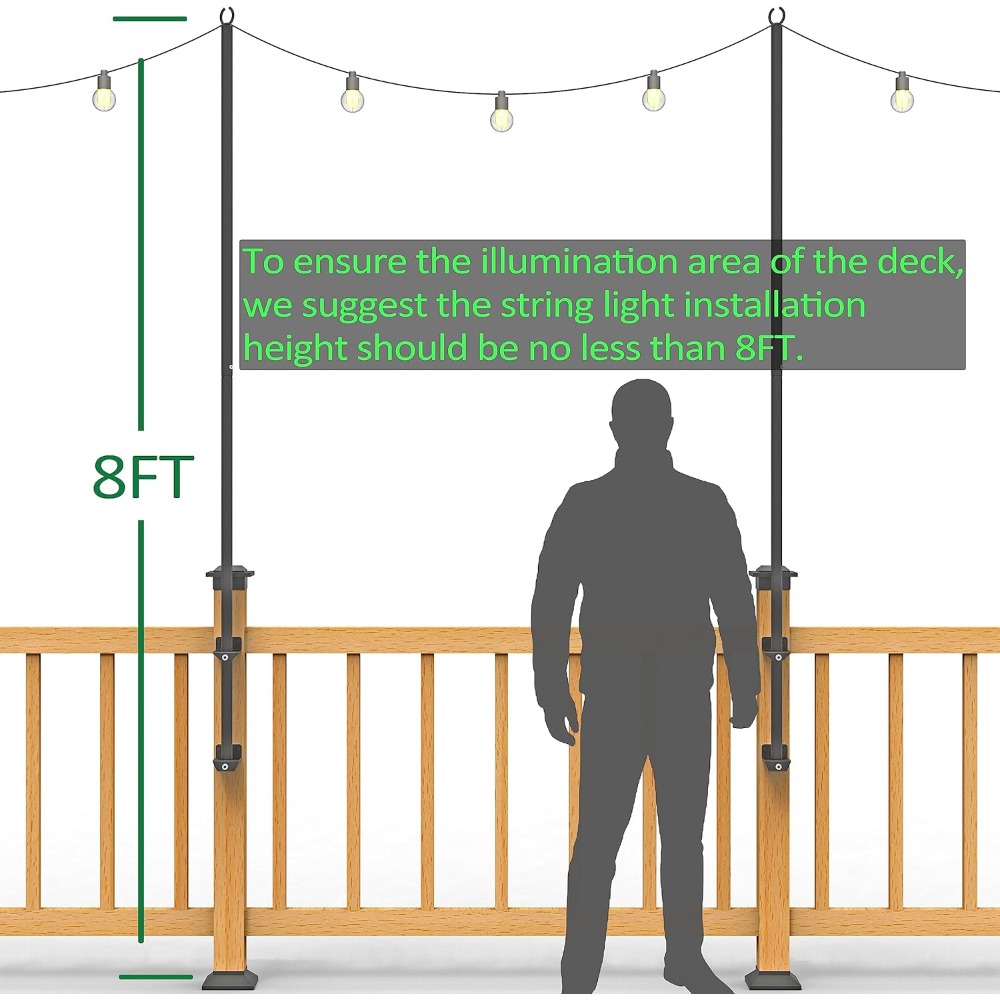 2 pack string light poles - st - Outdoor Lighting Hooks recensie en prijs