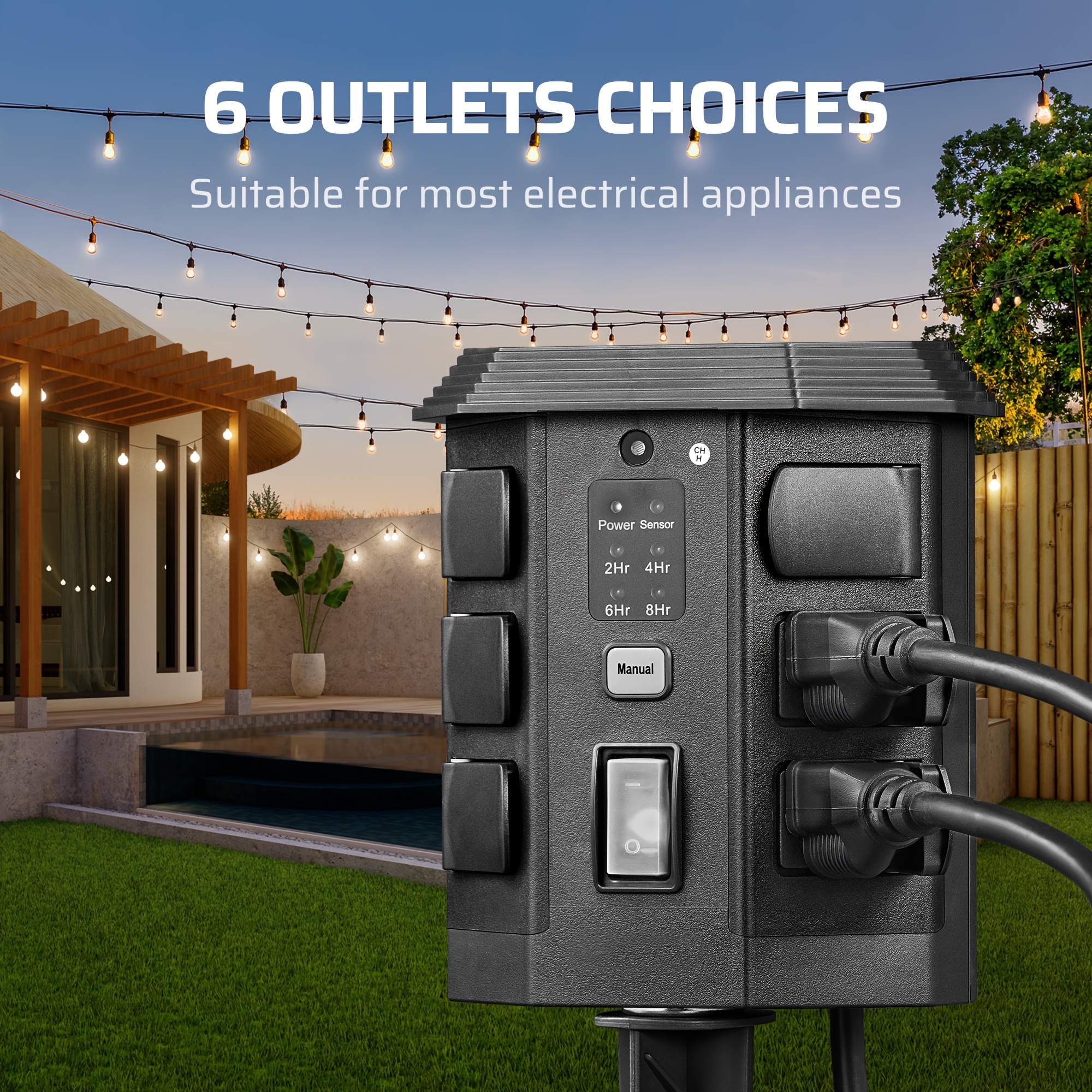 Outdoor Power Stake Timer, Out - Outdoor Lighting No Outlet recensie en prijs