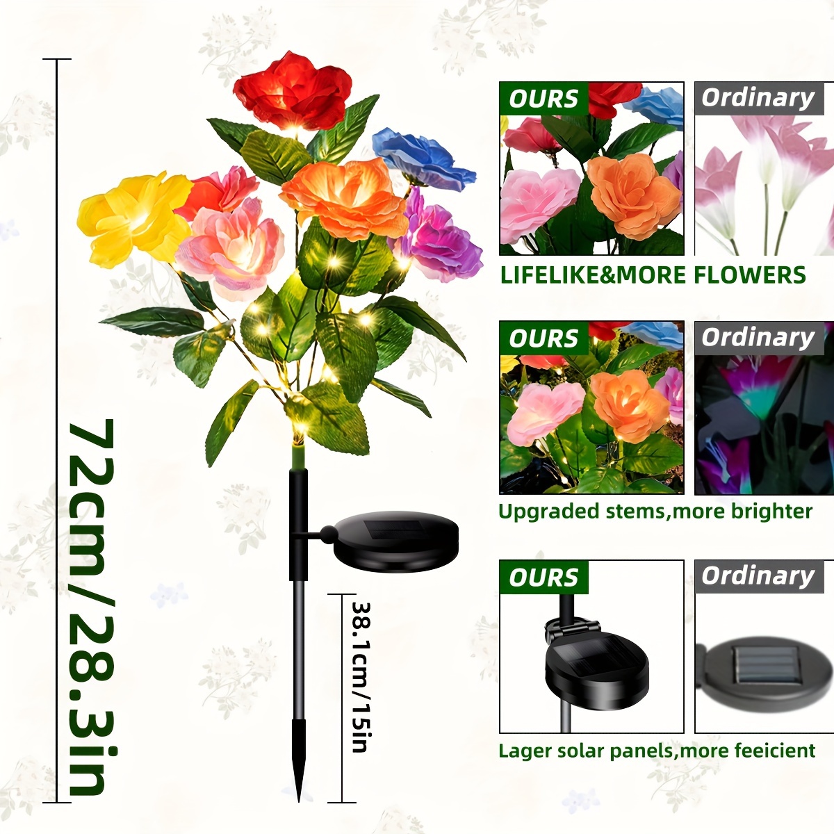4 Rose Flower Lights, Solar-Po - Outdoor Lighting And Landscape recensie en prijs