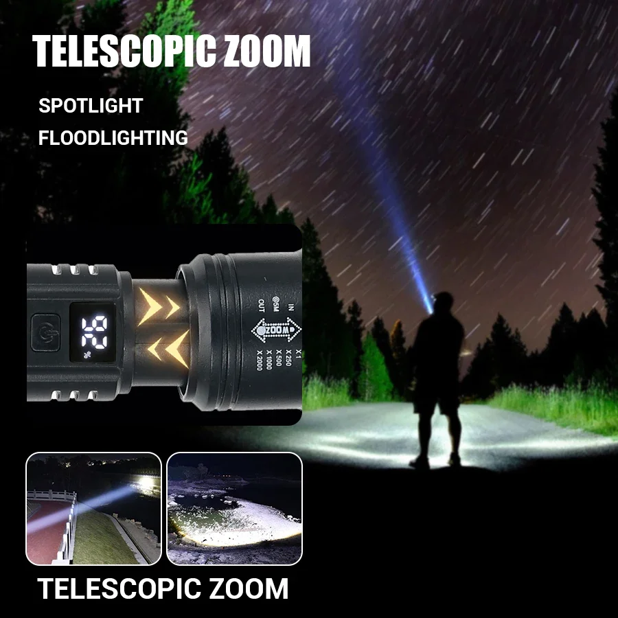 9900LM Powerful LED Flashlight - Outdoor Lighting Battery Operated recensie en prijs