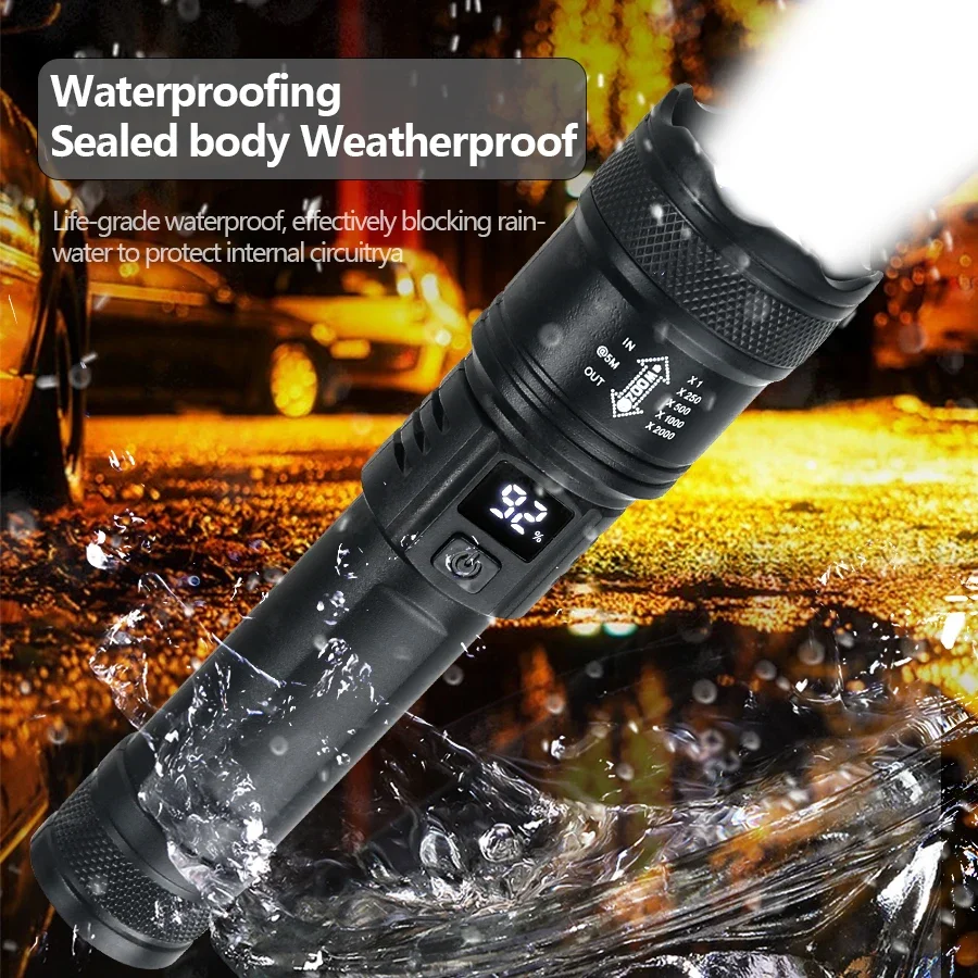 9900LM Powerful LED Flashlight - Outdoor Lighting Battery Operated recensie en prijs