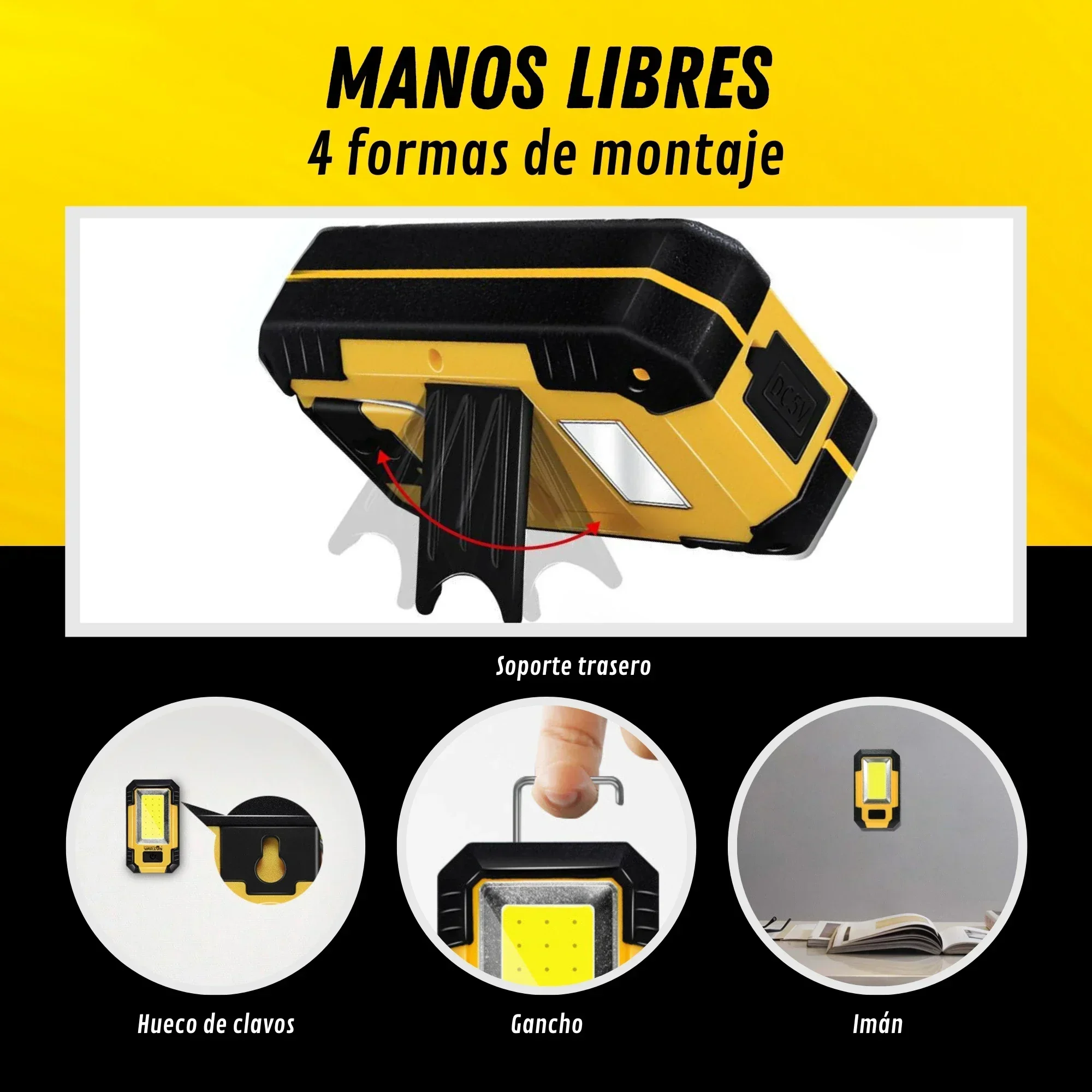 Rechargeable 4000MaH Work Ligh - Outdoor Lighting Hooks recensie en prijs