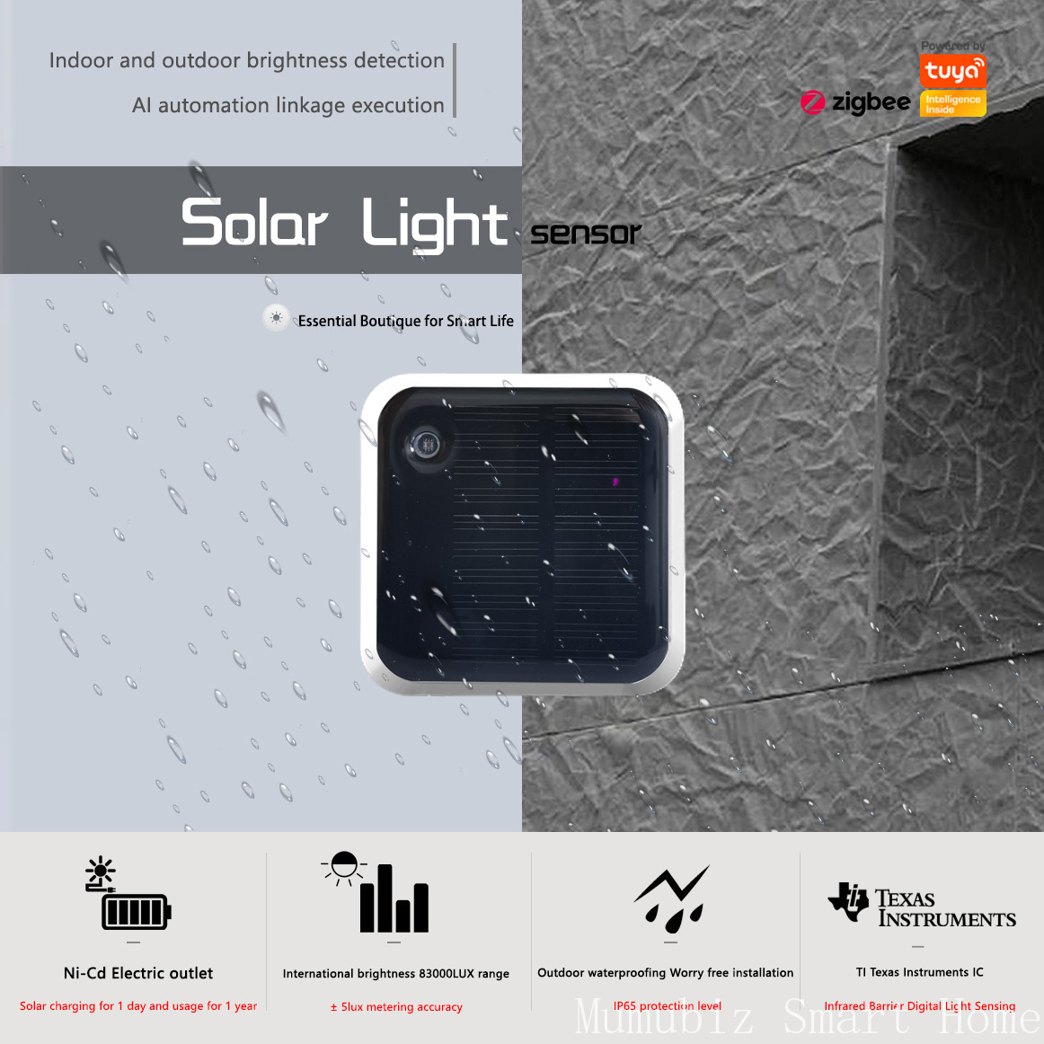 Tuya Zigbee Solar Light Sensor - Outdoor Lighting Install recensie en prijs