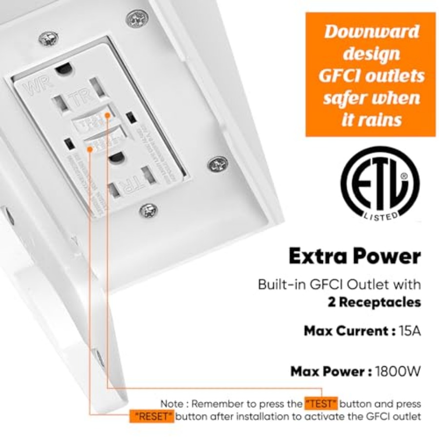 Porch Light with GFCI Outlets  - Outdoor Lighting No Outlet recensie en prijs