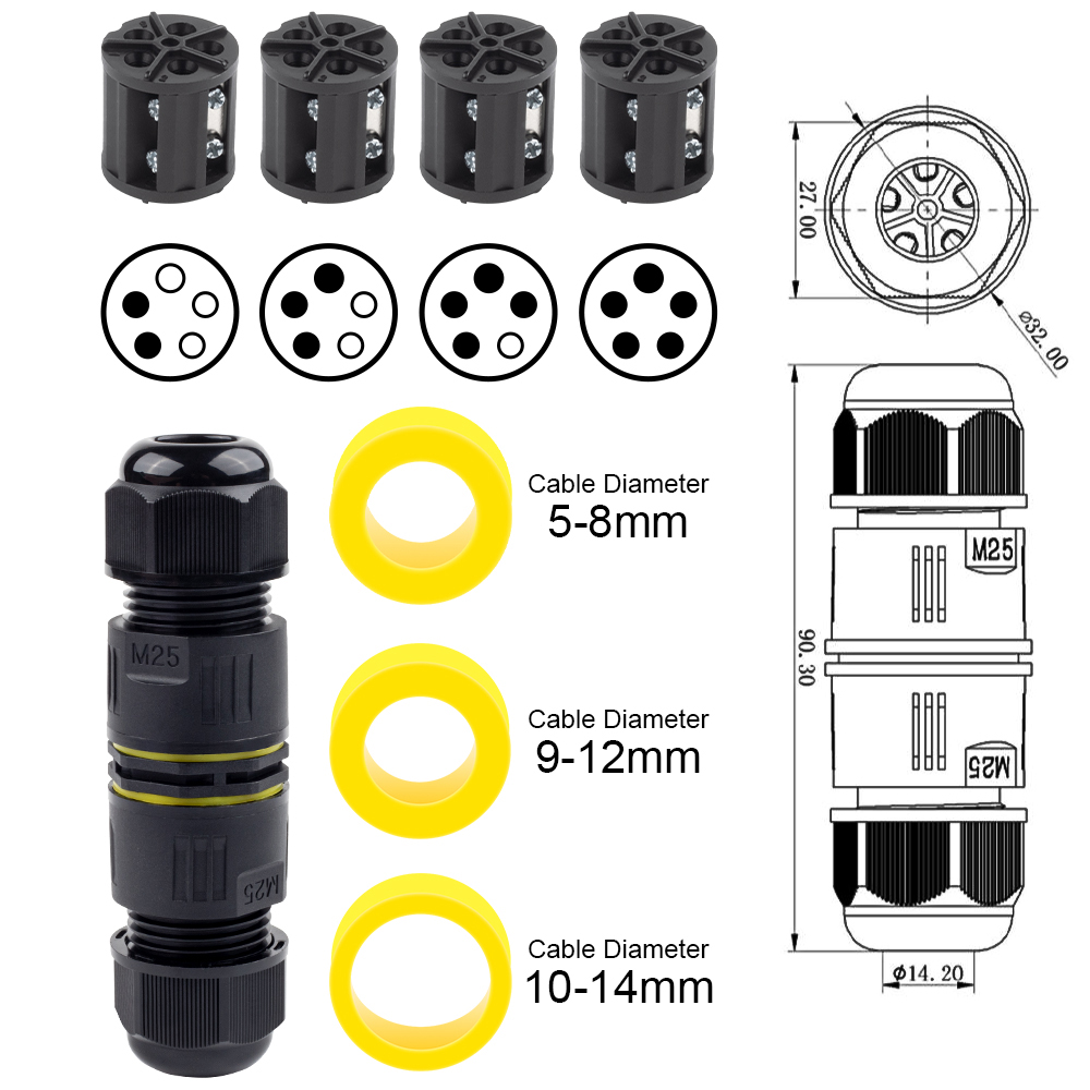 IP68 M25 Cable Connector Outdo - Outdoor Lighting Connectors recensie en prijs