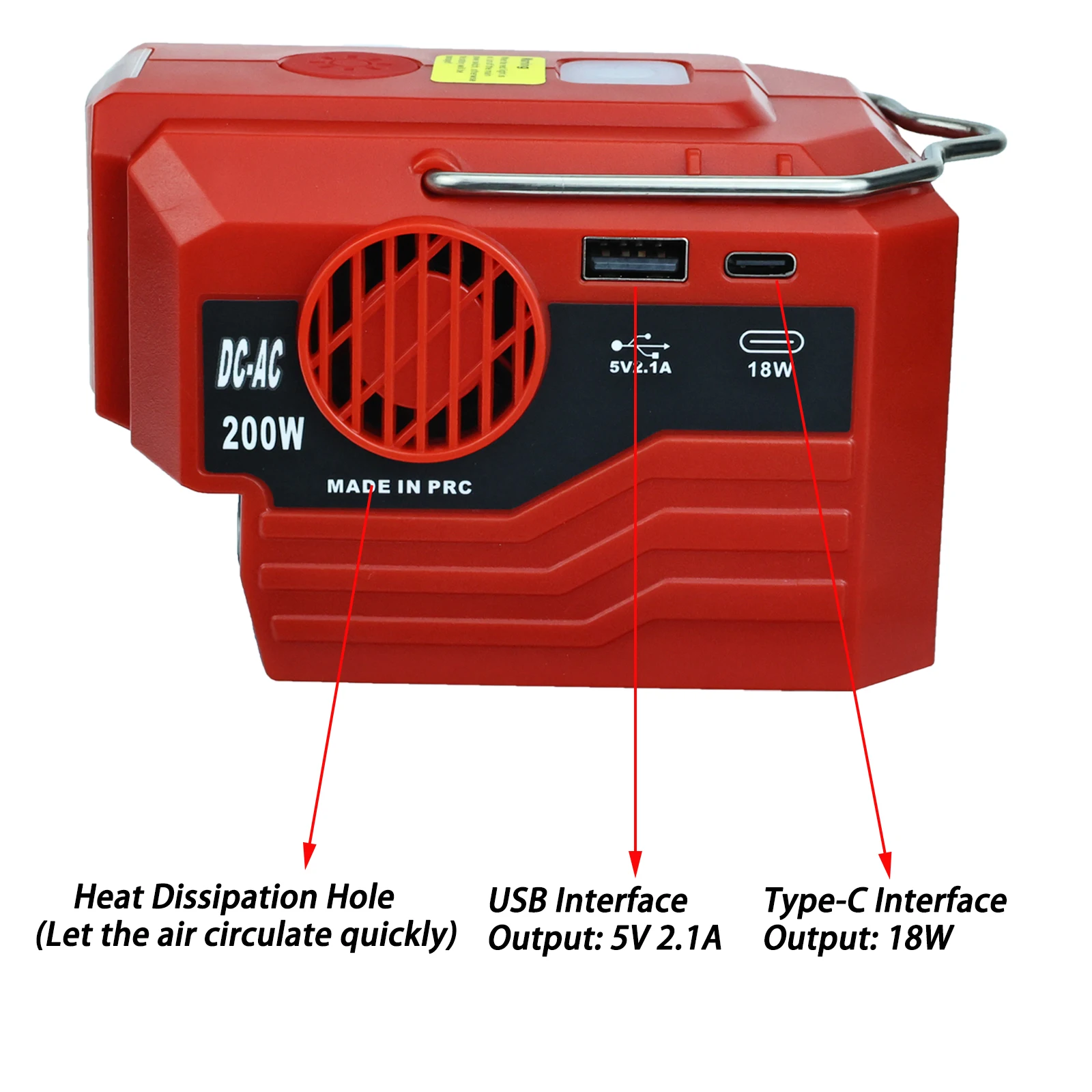 200W Portable Power Inverter 1 - Outdoor Lighting Battery Operated recensie en prijs