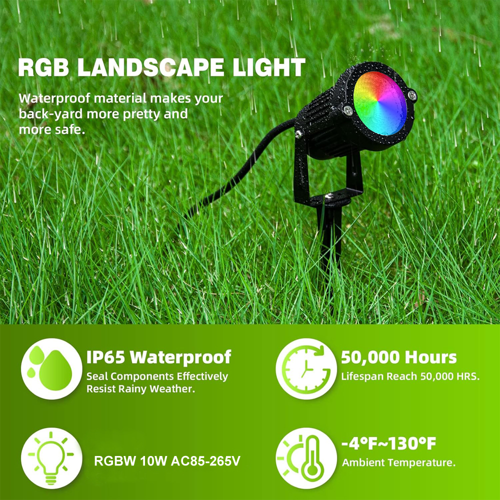 RGBW Landscape Lighting 10W wi - Outdoor Lighting Landscape recensie en prijs
