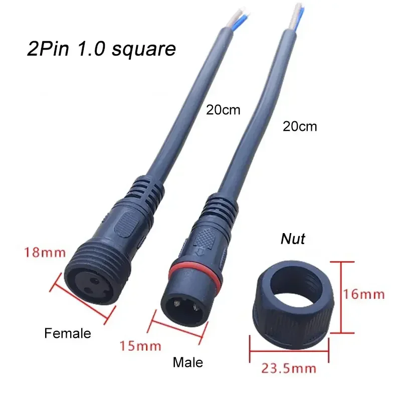 Female Male 2 3 4 5 6 7 8 Pin  - Outdoor Lighting Wire Connectors recensie en prijs
