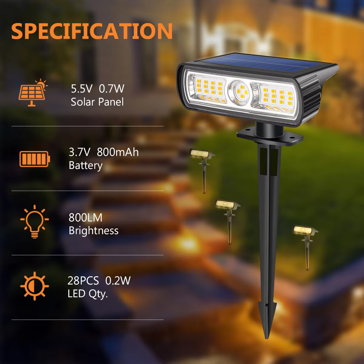 4 Pack Solar Landscape Spot Li - Outdoor Lighting Landscape recensie en prijs