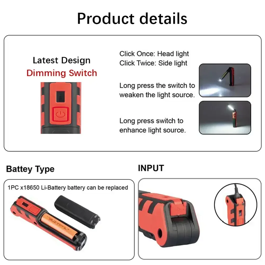 Dimmable COB LED Work Light US - Outdoor Lighting Hooks recensie en prijs
