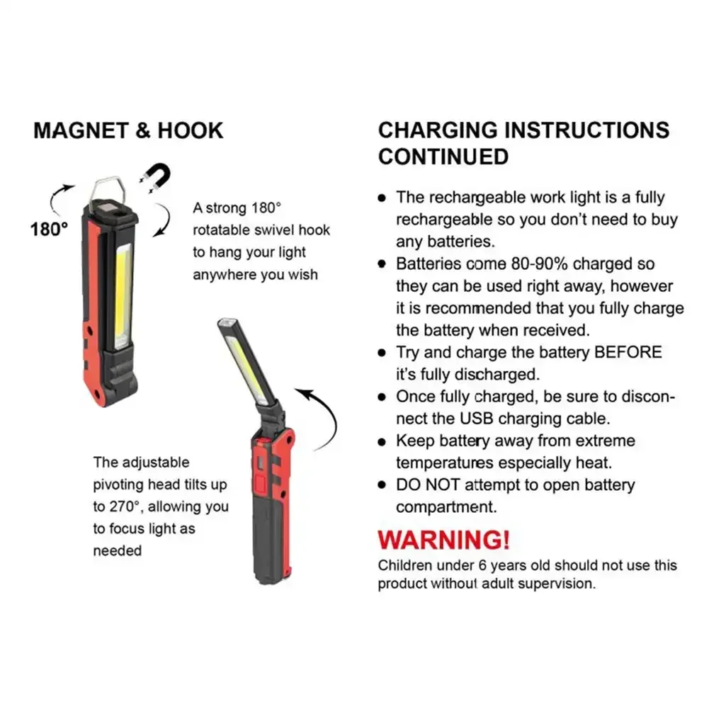Dimmable COB LED Work Light US - Outdoor Lighting Hooks recensie en prijs