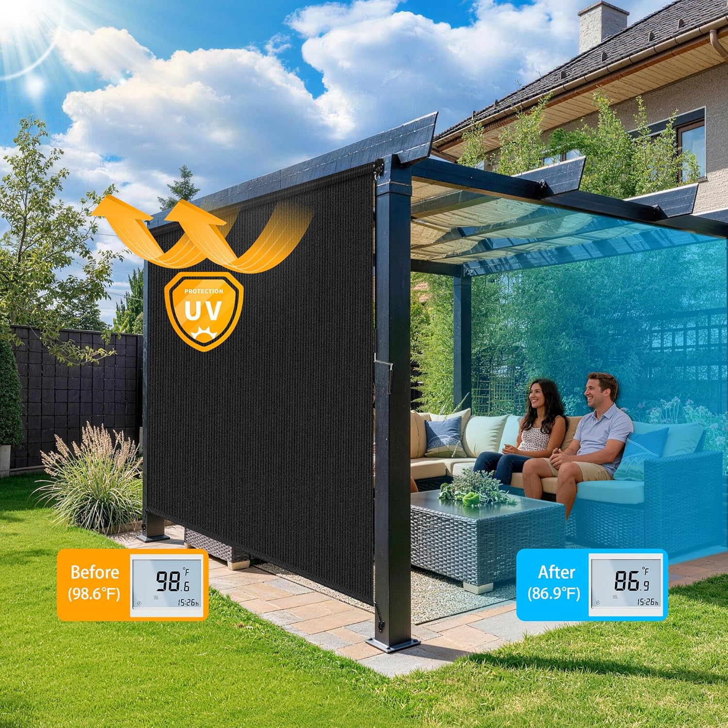 Outdoor Roller Shades for Pati - Outdoor Lighting Install recensie en prijs