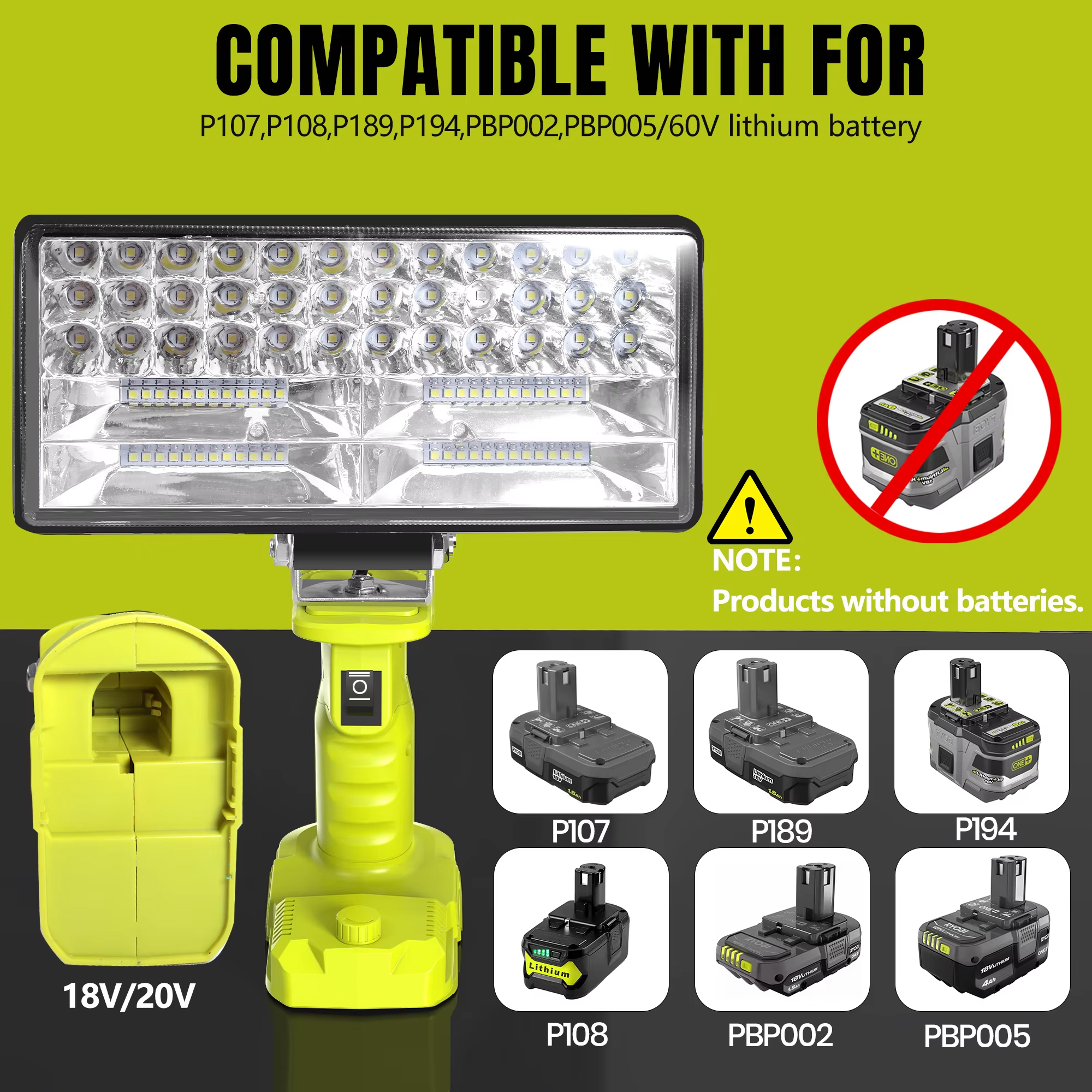 Outdoor Emergency LED Work Lig - Outdoor Lighting Battery Operated recensie en prijs