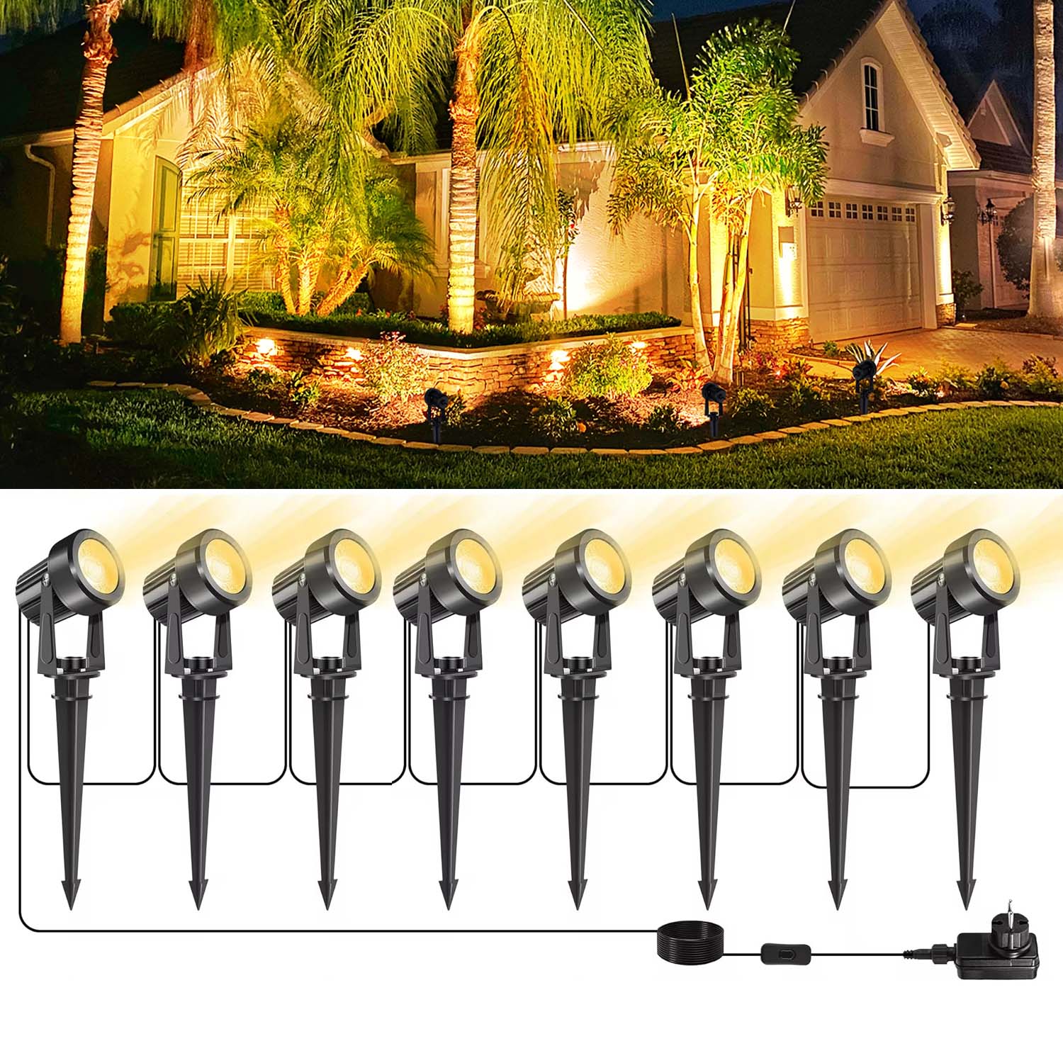 4/6/8LEDS 3000K Outdoor Spotli - Outdoor Lighting Uk recensie en prijs