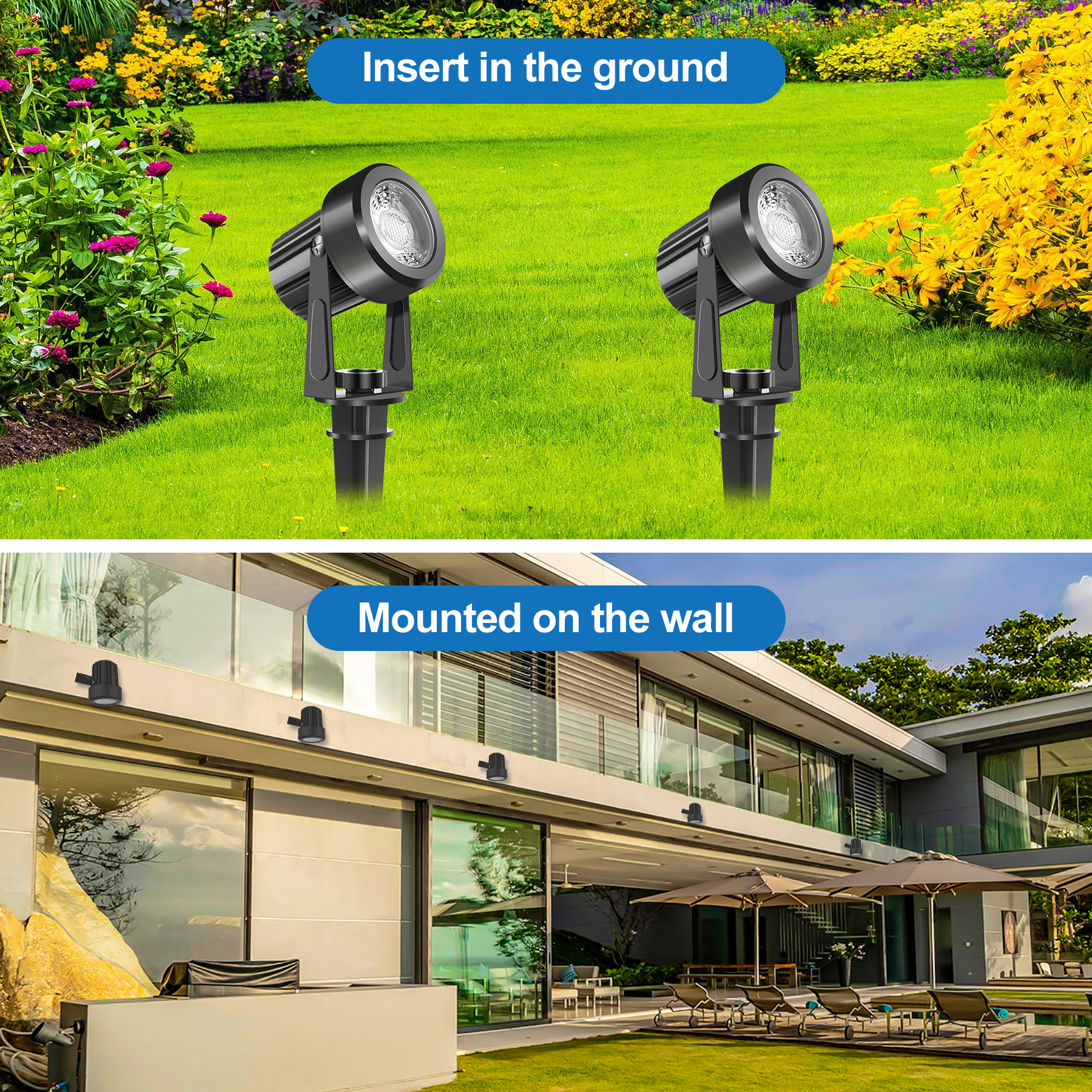 4/6/8LEDS 3000K Outdoor Spotli - Outdoor Lighting Uk recensie en prijs