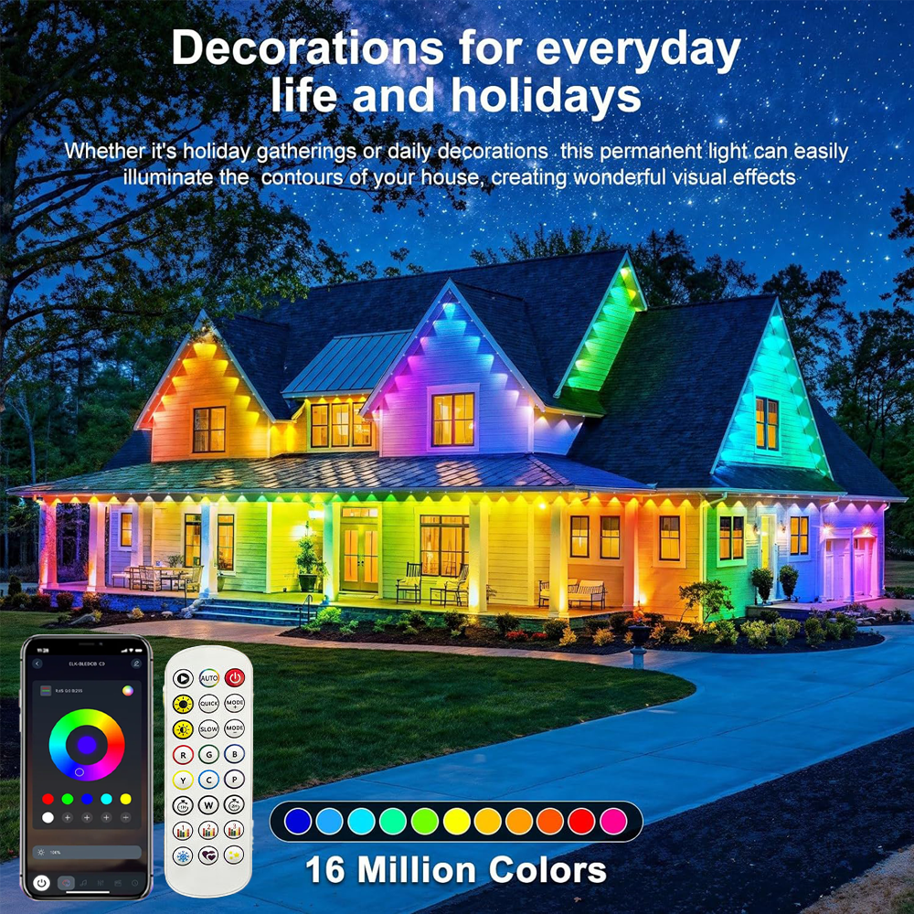 15M/30M Smart RGB Eave Lights  - Outdoor Lighting Year Round recensie en prijs