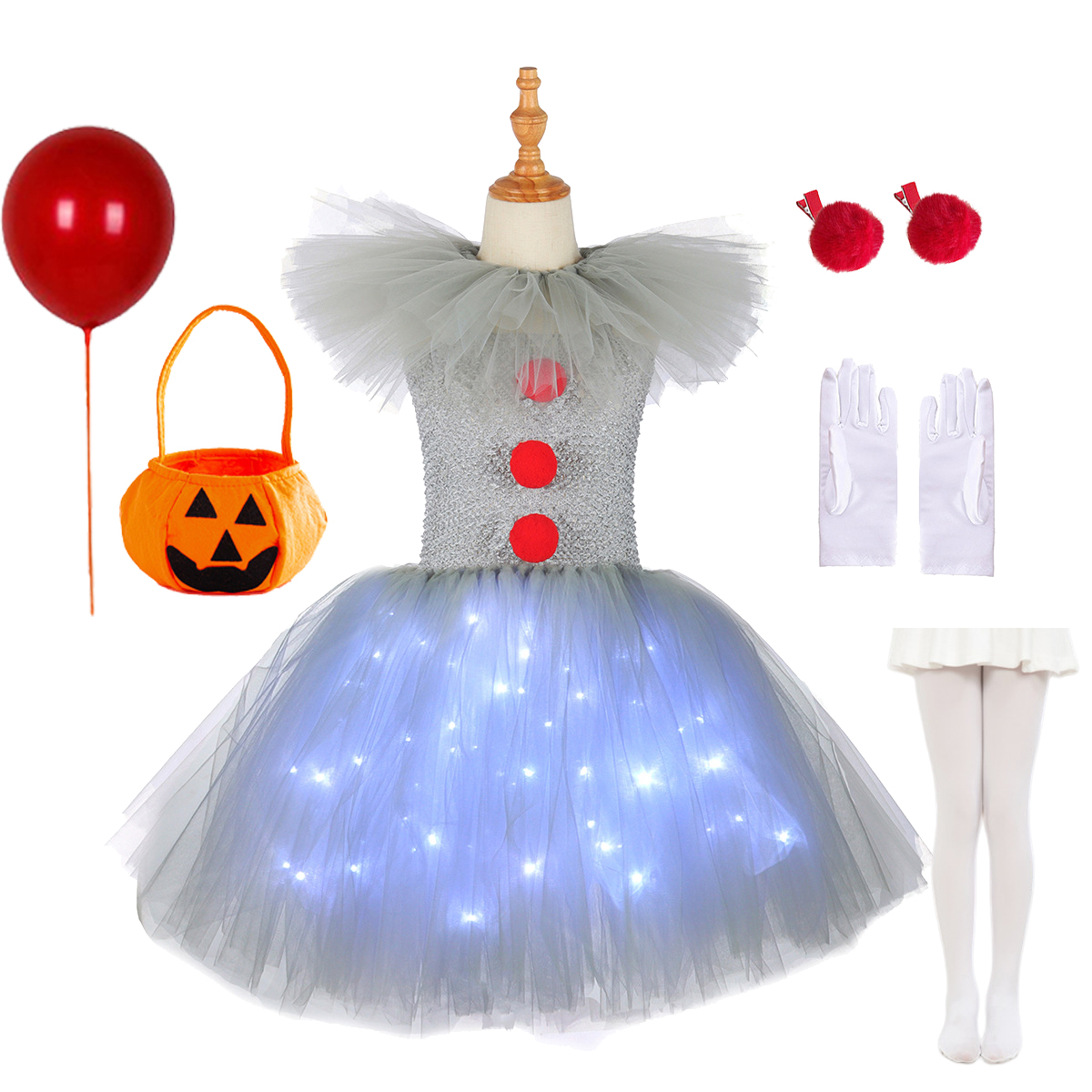 Gray Joker Girls Halloween LED - Outdoor Lighting Halloween recensie en prijs