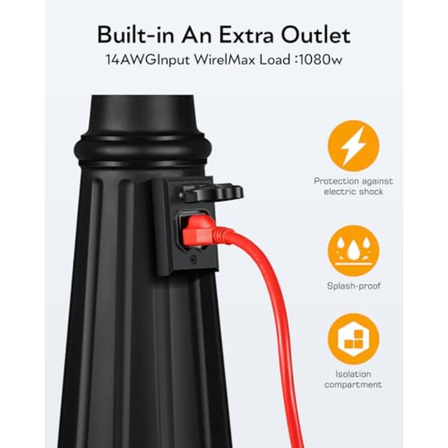 Outdoor Lamp Post Light with O - Outdoor Lighting No Outlet recensie en prijs