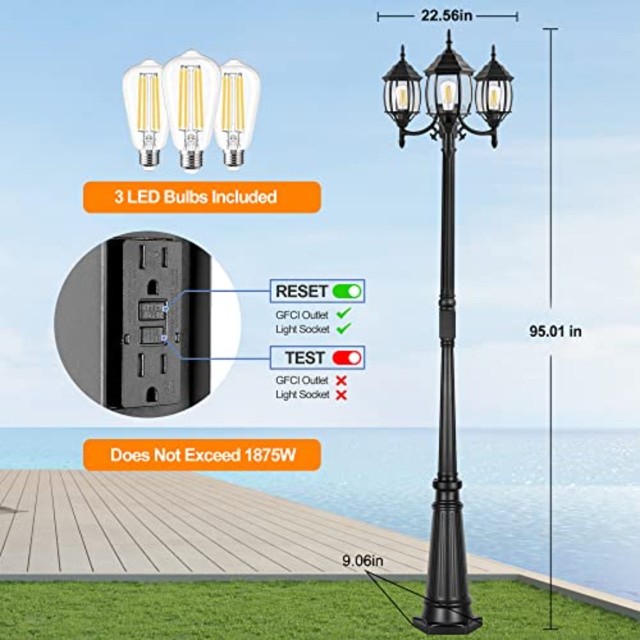 Dusk to Dawn Outdoor Lamp Post - Outdoor Lighting No Outlet recensie en prijs