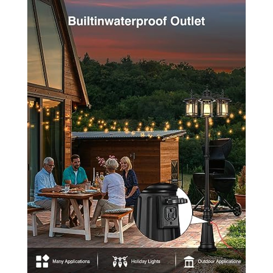 Outdoor Lamp Post Light with O - Outdoor Lighting No Outlet recensie en prijs