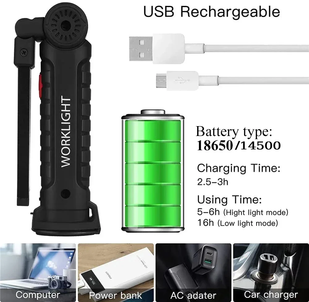 LED COB Flashlight USB Recharg - Outdoor Lighting Landscape recensie en prijs