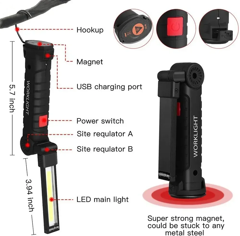 LED COB Flashlight USB Recharg - Outdoor Lighting Landscape recensie en prijs