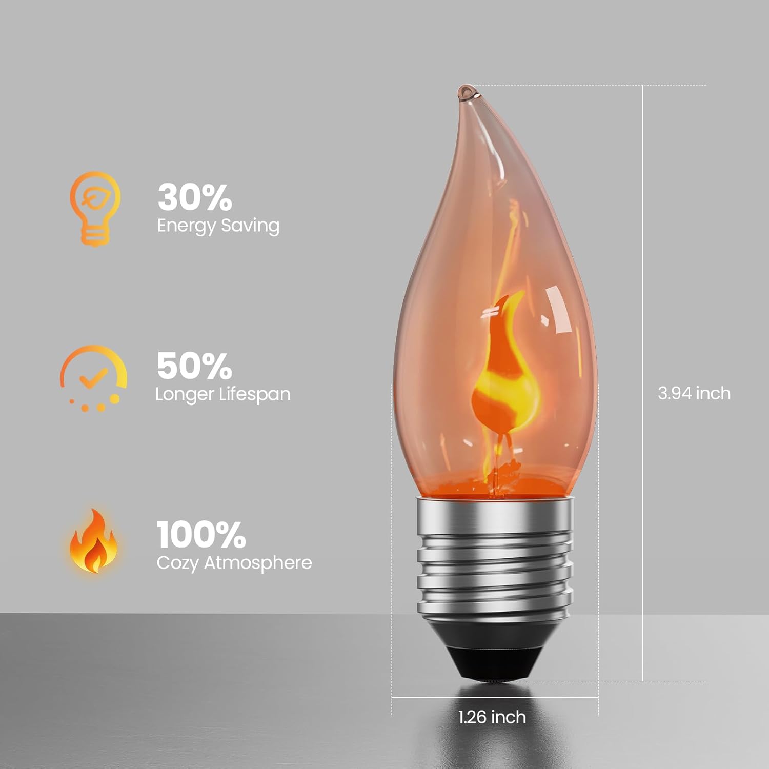 E26 Flame Light Bulbs, Flicker - Outdoor Lighting Halloween recensie en prijs