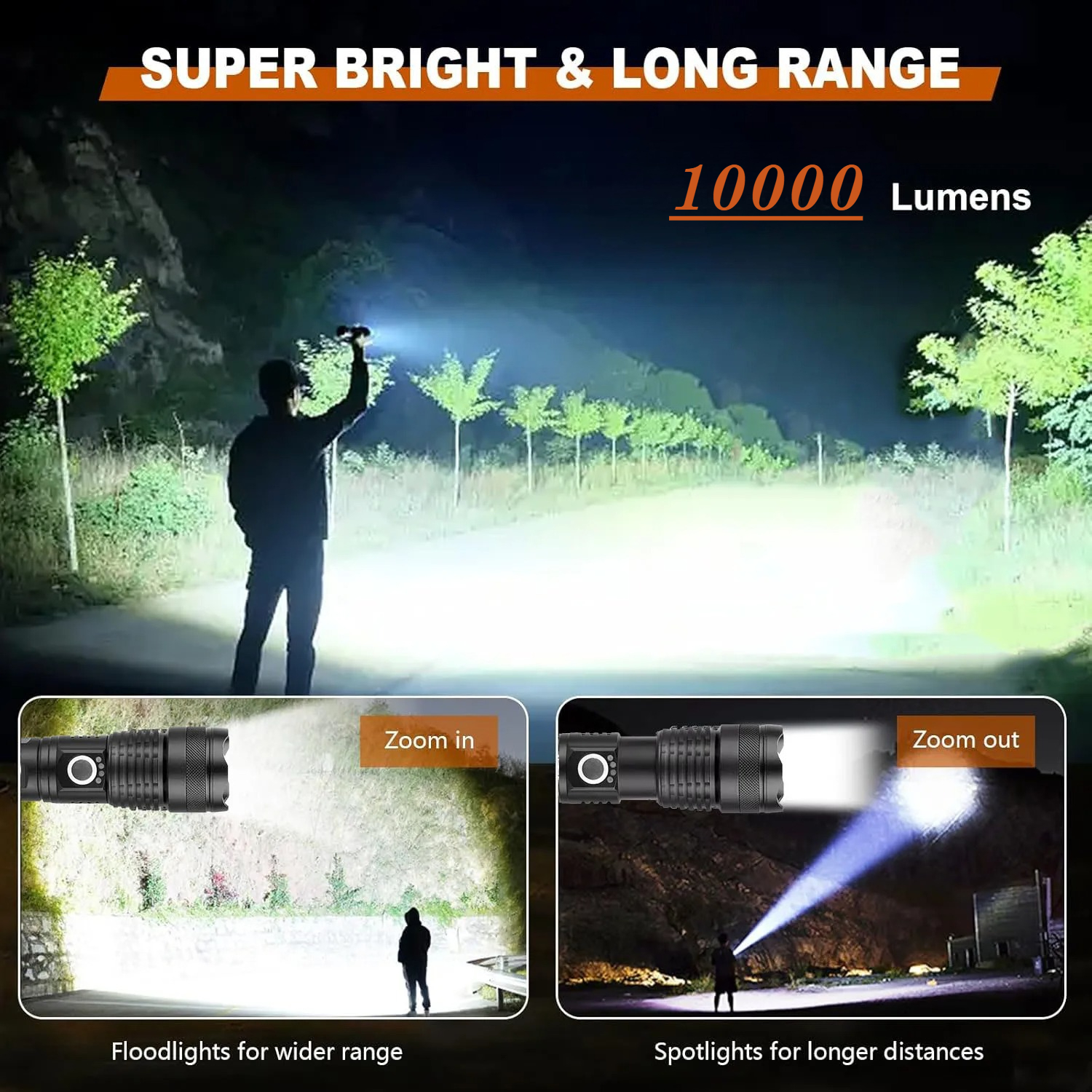 High Power LED Flashlight Rech - Outdoor Lighting Landscape recensie en prijs