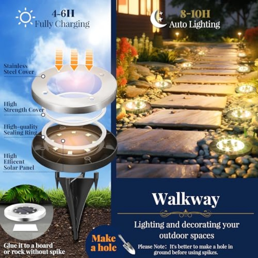 Solar Ground Lights Solar Ligh - Outdoor Lighting Landscape recensie en prijs