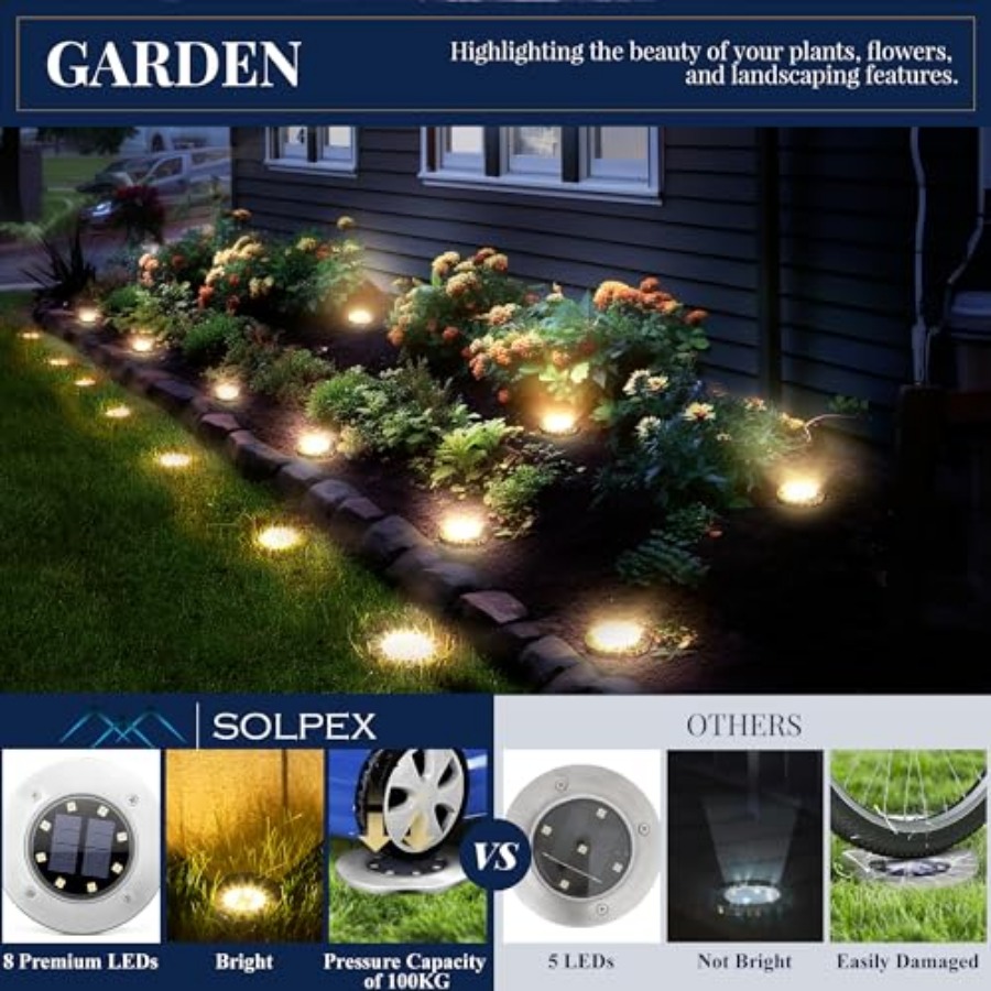 Solar Ground Lights Solar Ligh - Outdoor Lighting Landscape recensie en prijs